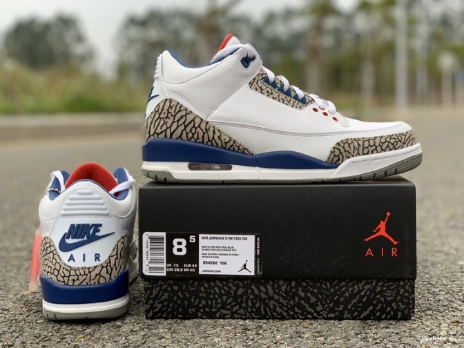 JORDAN LOOK 854262-106 BLUE AIR FIRST RETRO 3 NIKE TRUE AIR 0414